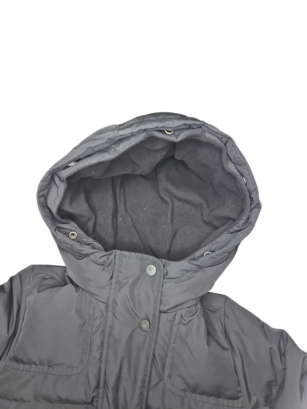 GAP Kids Long Hooded Warm Puffer Coat Black Size Medium 8